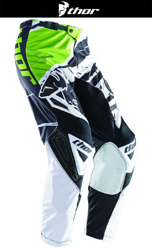 Thor youth phase mask green black white dirt bike pants motocross mx atv 2014