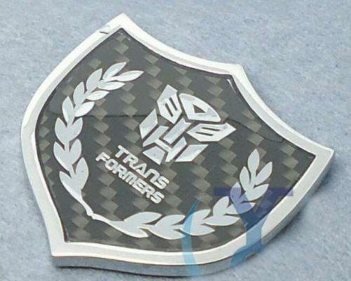 Car carbon fiber alloy emblem badge transformers 3d x1 