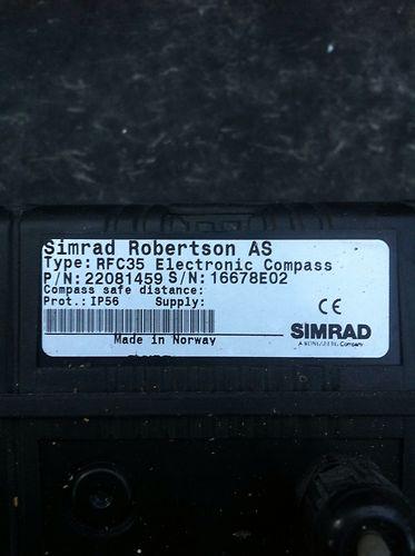 Simrad robertson rfc35 autopilot compass