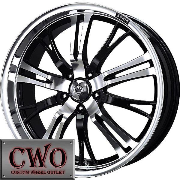 17 black konig unknown wheels rims 4x100/4x108 4 lug civic focus mini cobalt xb