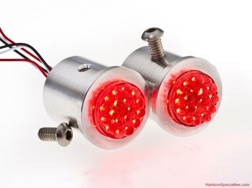 Pair of 2 red led sand rail brake tail lights dune buggy car parts 12 volt