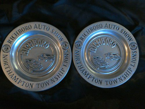 Richboro pa collectible auto show award plates, vintage  car club