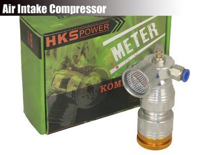 Hks air intake compressor turbo supercharger pressure gauge accelerator silver