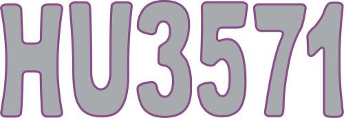 Two color snow machine,sled registration numbers tom bom ,snowmobile  arctic cat