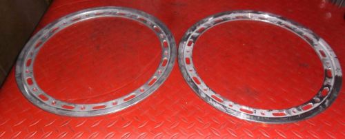 Sprint car race car weld bead lock rings