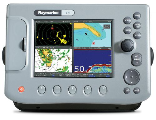 Raymarine c-70 classic mfd  excellent condition manuals, cables, flush mount