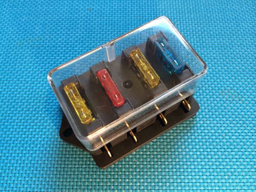 Atc / ato medium 4 way fuse panel holder block wholesale lot of 6 pieces