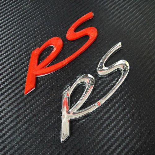 Car trunk chrome badge emblem sticker rear side badge  rs badge
