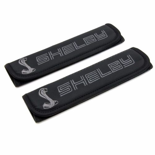 Leather car seat belt shoulder pads covers cushion for shelby 2pcs