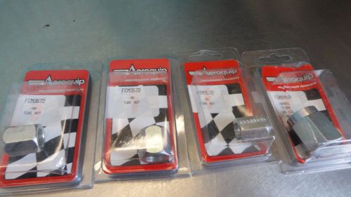 Aeroquip tube nut fitting lot (3) fcm3572 3572 (1) fcm2498 2498 -6an -8an versil