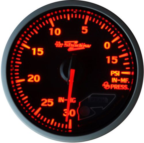 Shadow pro2 intake manifold press gauge (vacuum gauge) black/smoked clear lens