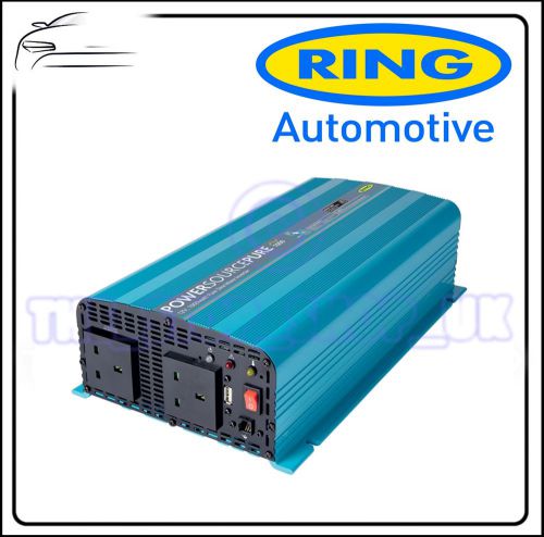 Ring 1000 watt 12v pure sine inverter c/w rcd car motorhome caravan rinvpr1000