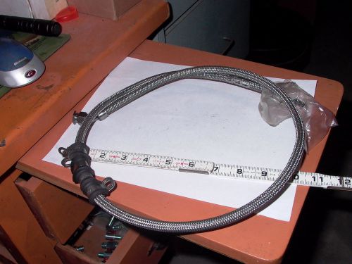 Braided stainless steel flex hose 40&#034; long  with clamps