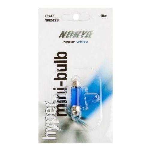Nokya 10x37mm festoon halogen bulb hyper white 10w