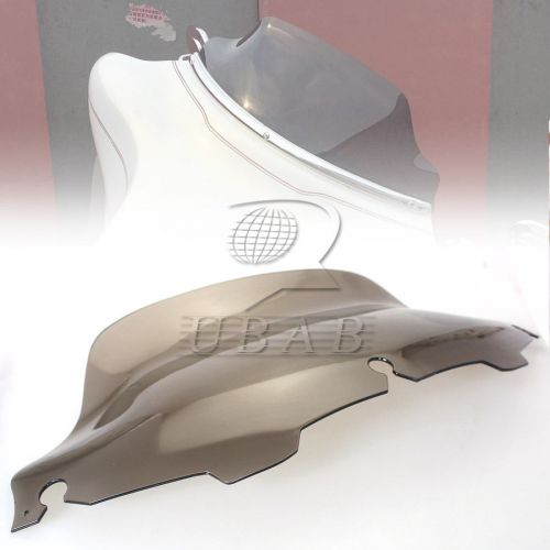 Light smoke 8" wave windshield for harley flht flhtc flhx touring 1996-2013