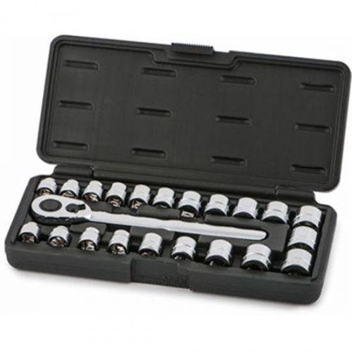 Titan tool 68003 22 piece 3/8 inch drive mm/sae low profile socket set