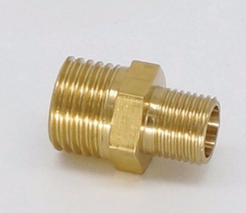 Reducer 1/8" npt male to 10-32 unf male brass pipe adapter straight l-6t