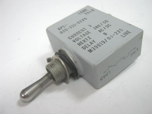 Airpax military grade circuit breaker toggle switch m39019/01-225