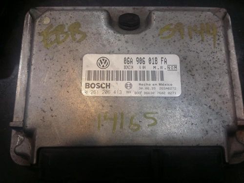 Volkswagen jetta engine brain box electronic control module; 2.0l, exc. calif