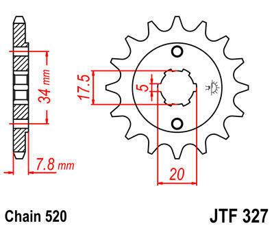 Jt sprocket front 14t steel fits honda crm125 1990-1999