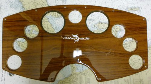 Albemarle boats dual engine wood grain dash display panel