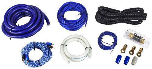 Rockville rwk01 0 gauge complete car amp wiring installation wire kit w/ rca's