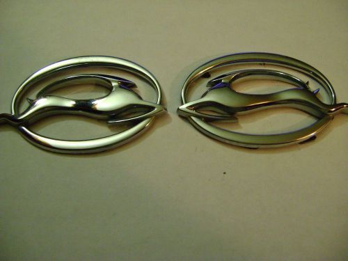 2000 - 2009 chevy impala chrome emblems...set of 2...oem..cab pillar mount