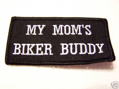 #0117 motorcycle vest patch my mom's biker buddy for the lady rider / biker