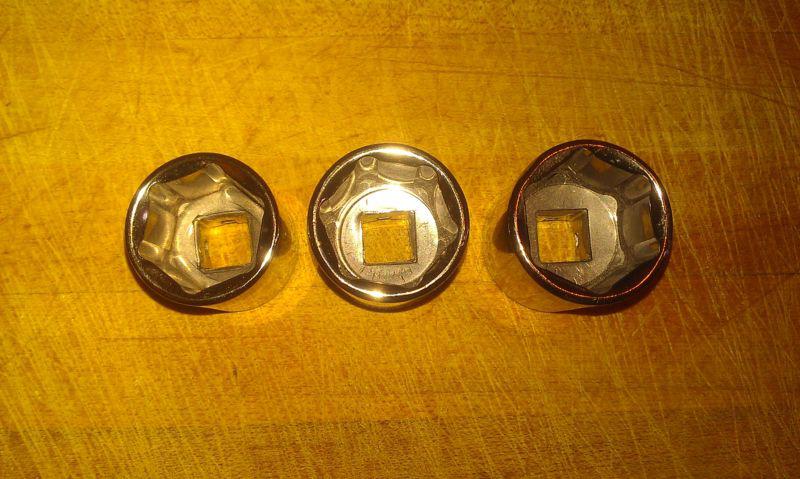 Craftsman 3/8" drive 6 pt, 3 piece socket lot