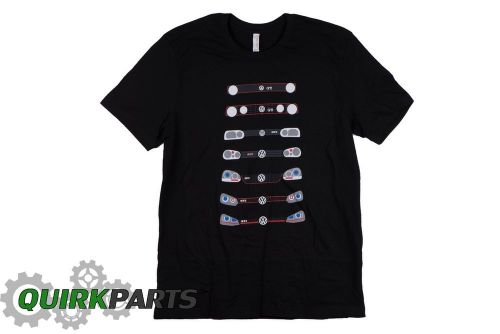 Vw volkswagen driver gear gti large grille t-shirt tee shirt drg013613blklg oem