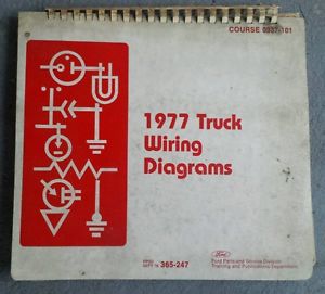 Authentic  1977 ford truck factory wiring diagrams service manual bronco