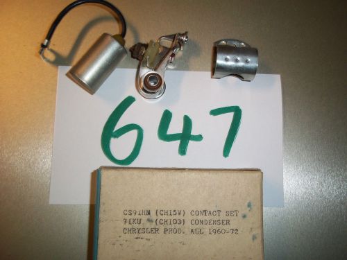 (#647) contact set / condenser  chrysler 1960-72