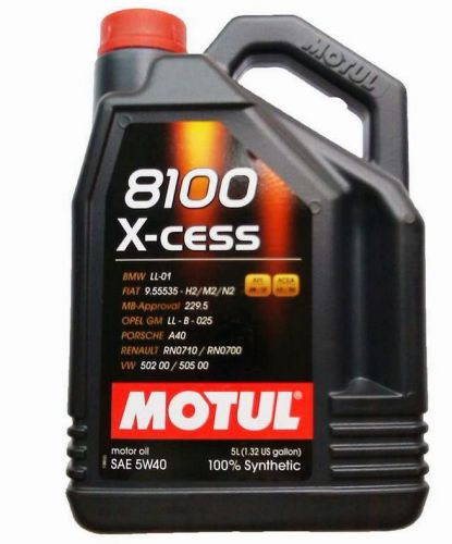102870 motul 8100 5 liter 5w-40 x-cess engine oil 100% synthetic