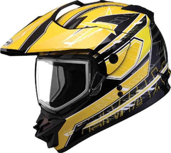 New 2014 xs gmax gm11s nova yellow/black/white snow sport snowmobile helmet dot 
