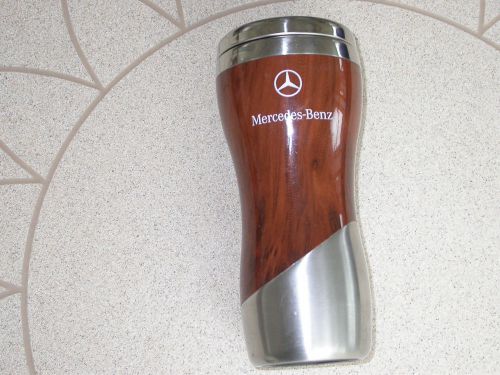 Mercedes benz wood look &amp; stainless tumbler cup mug  gordon sinclair  used