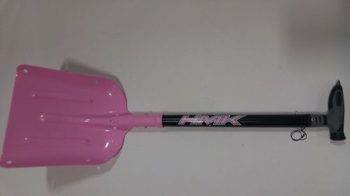 Hmk pink 13&#034;-24&#034; extension aluminum snow shovel w/pick handle