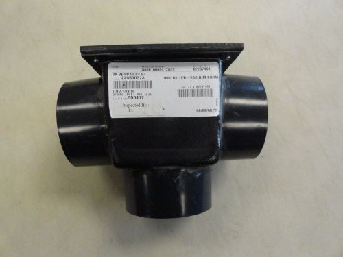 Tiara yachts black plastic vacuum form 000103-pb 5 5/8&#034; x 5 5/8&#034; marine boat