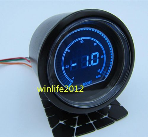 2.5'' 60mm lcd two color car auto turbo boost gauge digital gauge meter bar
