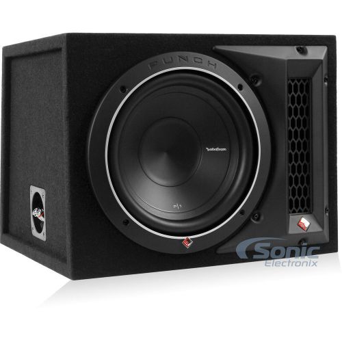 New rockford fosgate p1-1x10 500w 10&#034; ported punch p1 loaded subwoofer enclosure