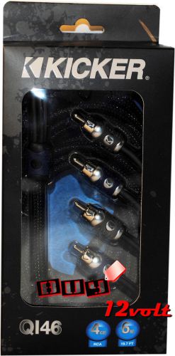 Kicker qi46 4-channel 6 meters (19.7') q-series interconnect rca signal cable