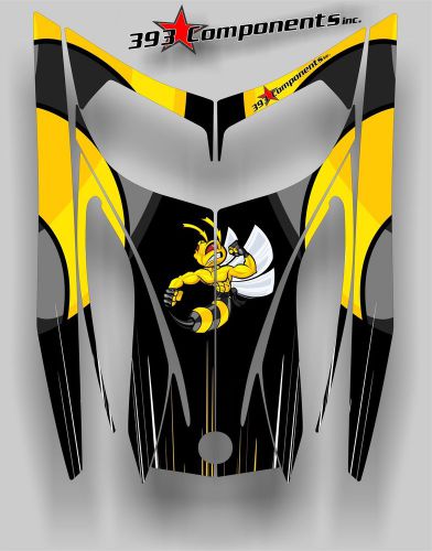 Ski-doo rev mxz snowmobile sled wrap graphics hood decal kit 03-07 killer bee