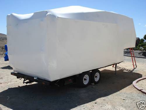 Marine, boat,  construction shrink wrap 17’ x 110’-7m diy blue