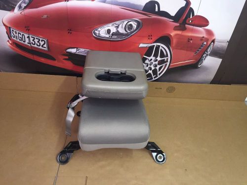 99-10 ford f250 f350 f450 med stonegrey jump seat assembly with cupholders