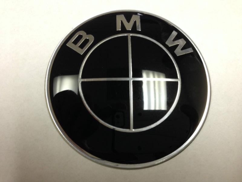 New Car BMW Emblem Decal Hood Rear 2 Pins 82mm ALL BLACK, US $9.99, image 6