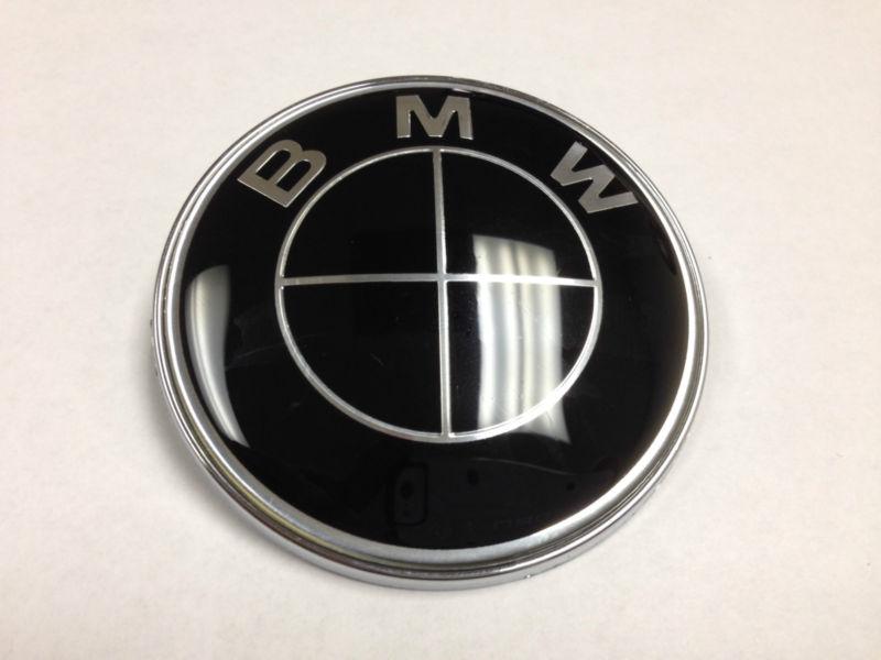 New Car BMW Emblem Decal Hood Rear 2 Pins 82mm ALL BLACK, US $9.99, image 8