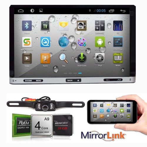 7"quad core android car dvd player stereo radio gps navi 3g wifi mirror link+cam