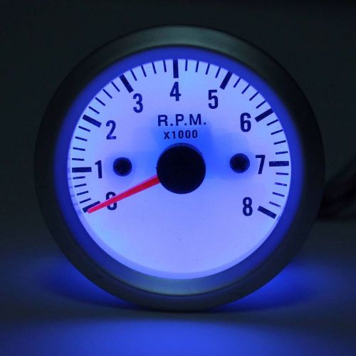 Docooler tachometer tach gauge with holder cup car 2" 52mm auto blue led light