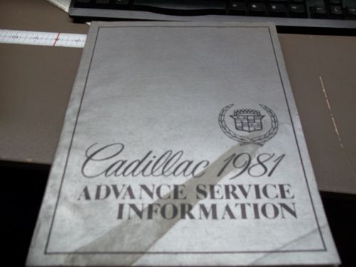 1981 cadillac used original cadillac s-1826 advance service information manual