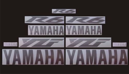 Yamaha motorcycle yzf r6  decals - stickers emblem  kit tank fairing set x 11