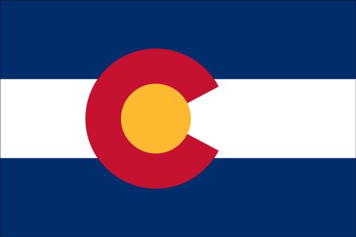 Colorado  boat flag 12&#034;x18&#034;made in usa polyester,w/grommets,outdoor